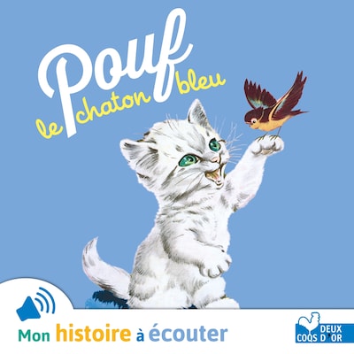 Pouf le chaton bleu